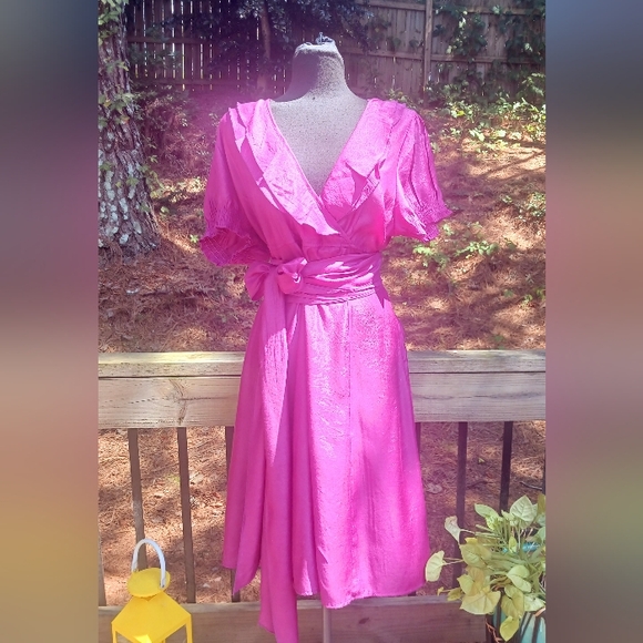 Fashion Granada Boutique Style Dress in Fuschia Size 3x - Picture 2 of 7